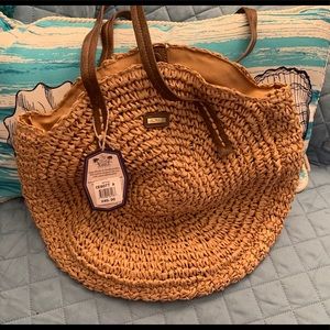 Sun & Sand Round straw handbag/shoulder bag/beach bag